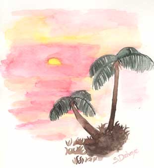 Ile &agrave; l'aquarelle