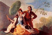 Le parasol 1776-1778, toile de Francisco Goya.