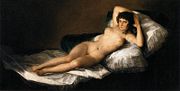 La maja nue vers 1799-1800, toile de Francisco Goya.