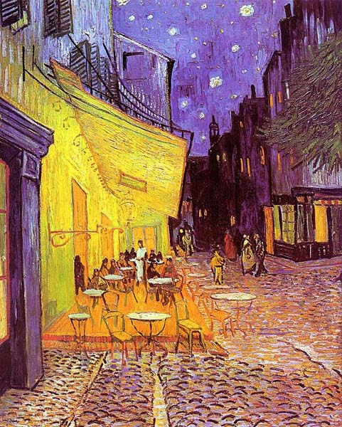 Arles - Terrasse du caf� le soir, place du Forum (1888, septembre).