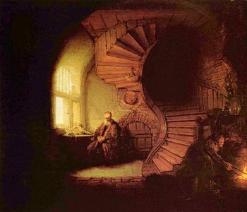 Le philosophe, par Rembrandt.