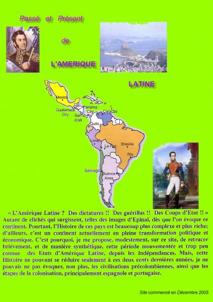 Pass� et Pr�sent de l'Am�rique Latine