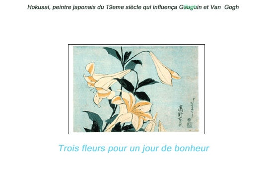 -fleurs, peint par Hokusai-