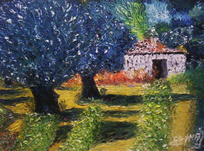  Cach� dans l'ombre 45cm/30cm REYNAUD