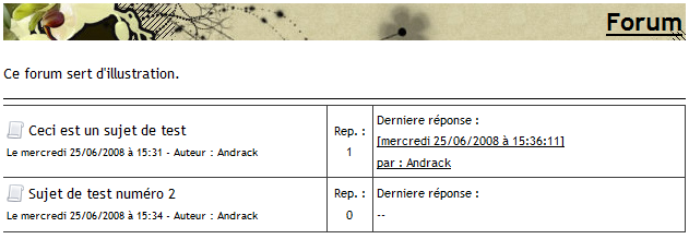 Créer un forum