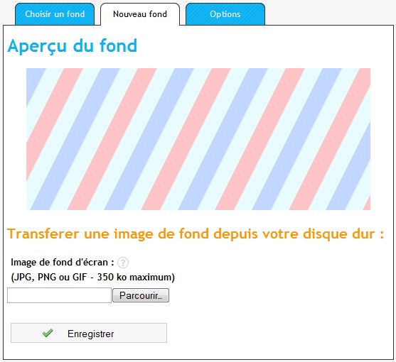 Ajoutez votre propre fond