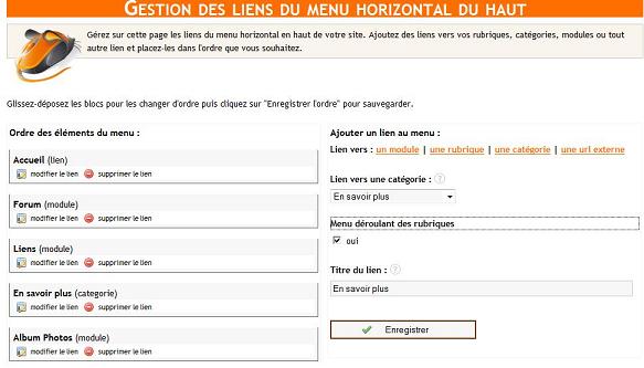 faire un menu déroulant
