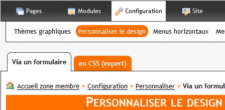 Personnaliser/modifier les couleurs du site