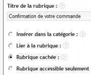 Création de la page de redirection