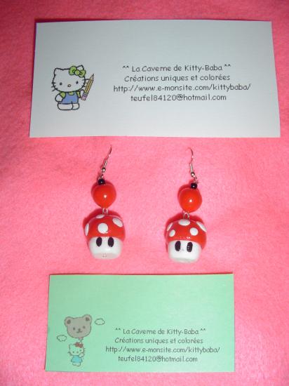 ^^Bouxles d oreilles Mushrooms^^
