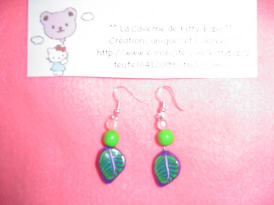 ^^ Boucles d oreille Feuilles ^^