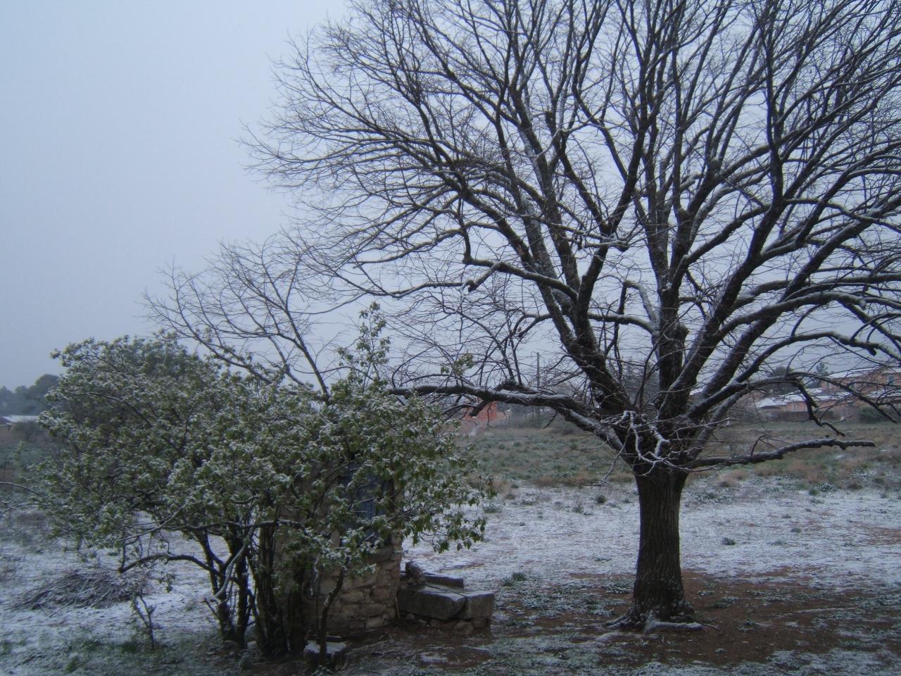 Neige sur Robion le 24 mars � 7h