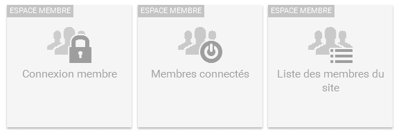 Espace membres widgets