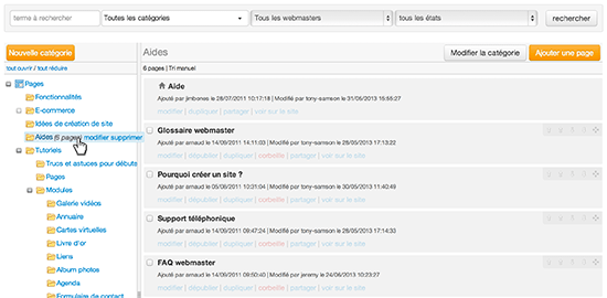 Explorateur de pages web