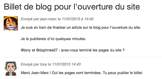 Discussions entres webmasters