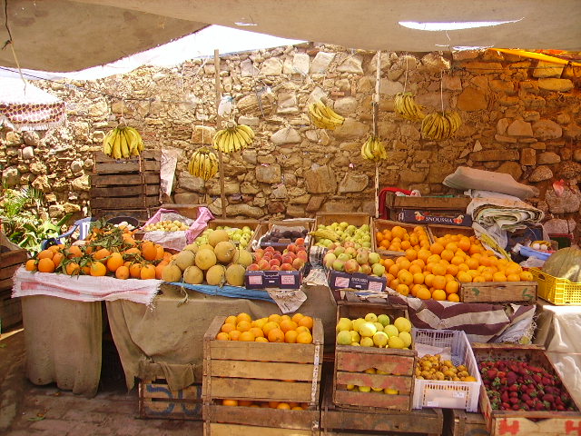 le march� aux legumes