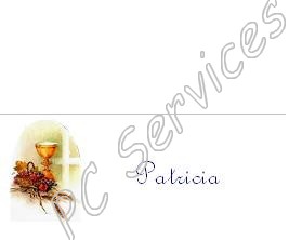 communion carton de table