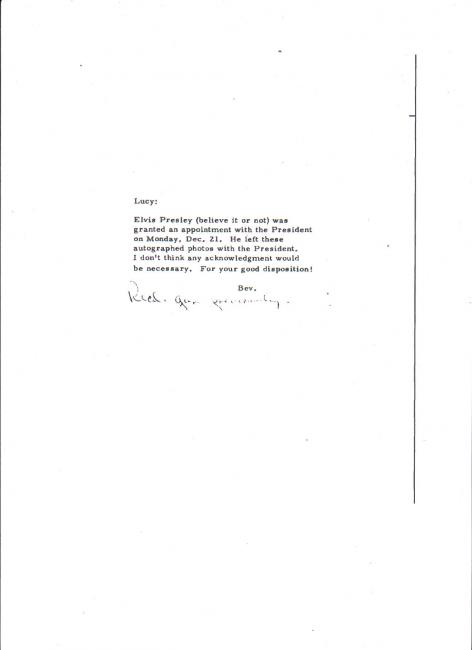 elvis presley rencontre nixon