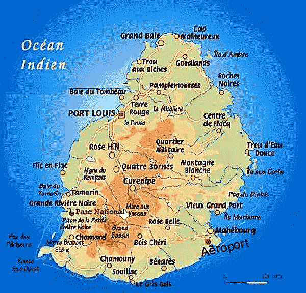 Carte de L'Ile Maurice