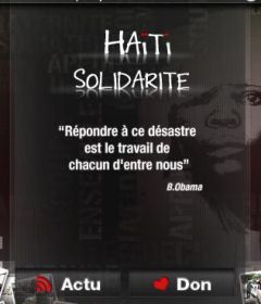 Une application "Haïti Solidarité" pour l'iPhone
