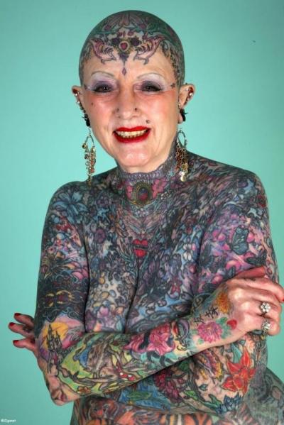 La femme la plus tatouée du monde ( Isobel Varley  )