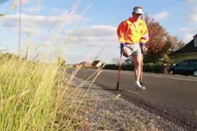 Guy Amalfitamo unijambiste fait le tour de france