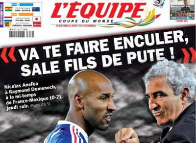 Que pensez vous des  insultes de Nicolas Anelka à Raymond Domenech 