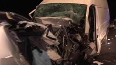 Une voiture à contre-sens l'A9 fait quatre morts