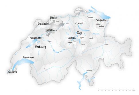 carte de la Suisse
