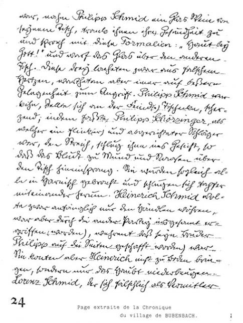 chronique de Bubenbach