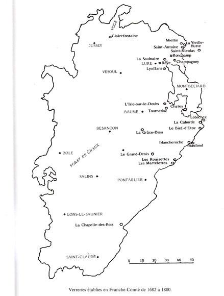 carte Franche Comt&eacute;