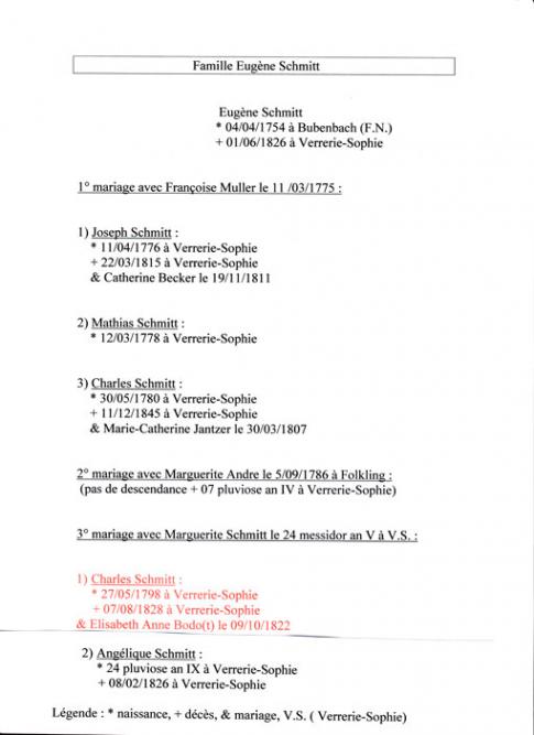 Eug&egrave;ne Schmitt et ses descendants