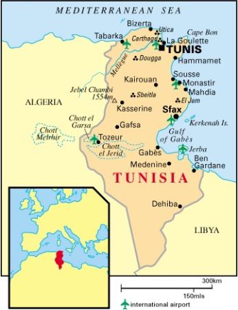 carte tunisie ville - Image