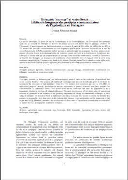 Economie Sauvage