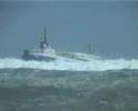Ship in big storm