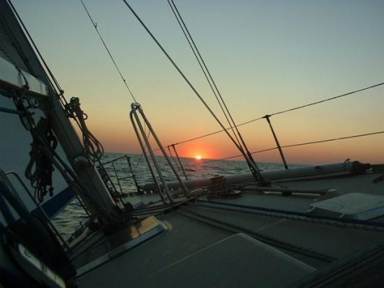 Coucher de soleil en mer