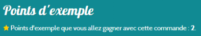 Affichage des points de fidélité d'une commande