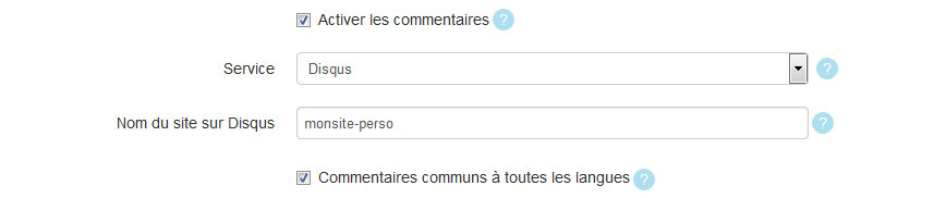 Activer commentaire disqus