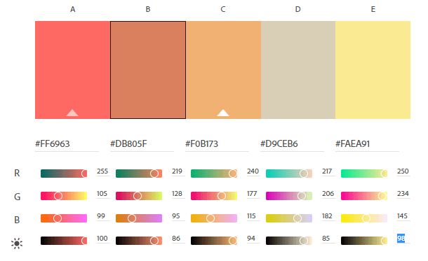 Adobe color palette