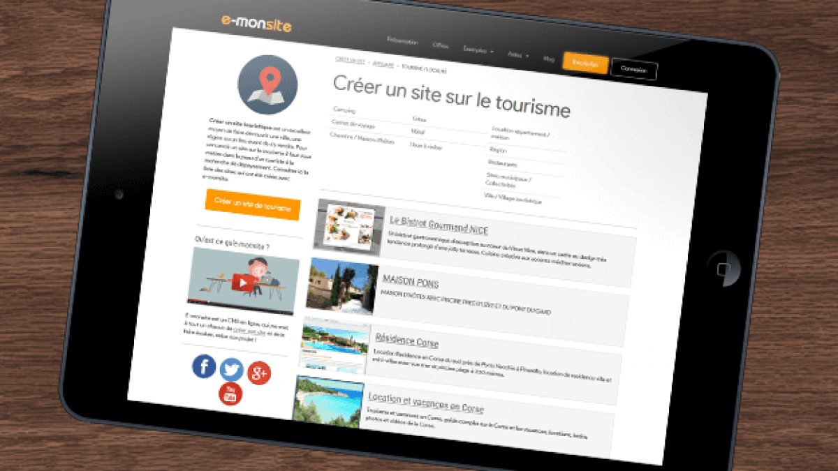 S'inscrire à l'annuaire e-monsite facilement