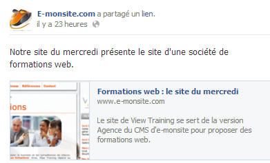 Partager un article de blog