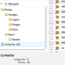 Version 4 : une corbeille pour les contenus de son site