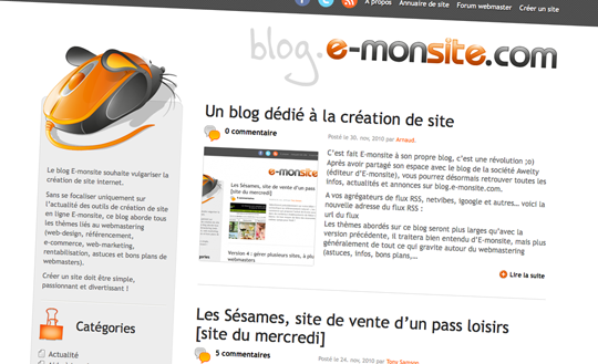 Un blog dédié à la création de site web