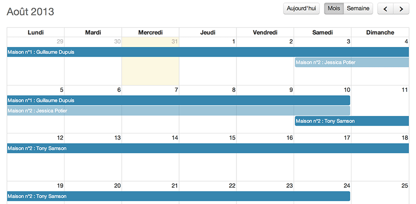 Gérer le planning de réservations de ses locations