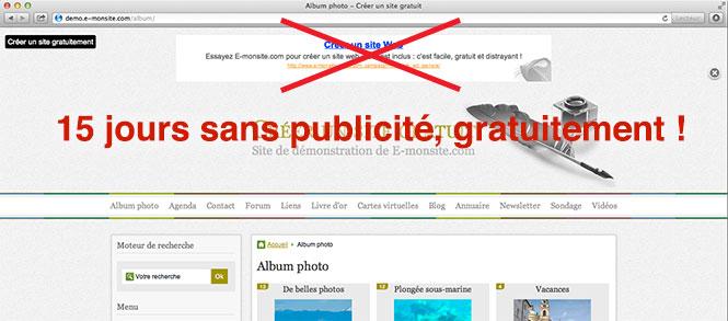 Créer un site gratuit sans publicité pendant 15 jours