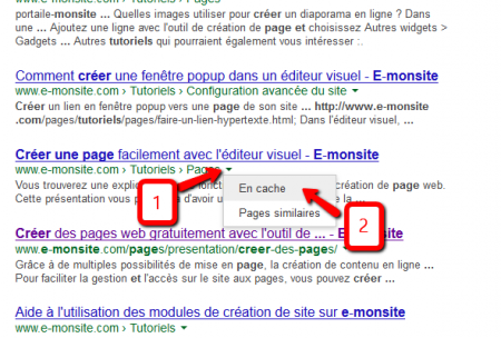 Cache Google