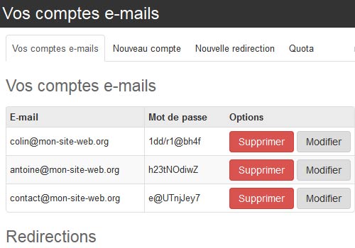 Compte mail