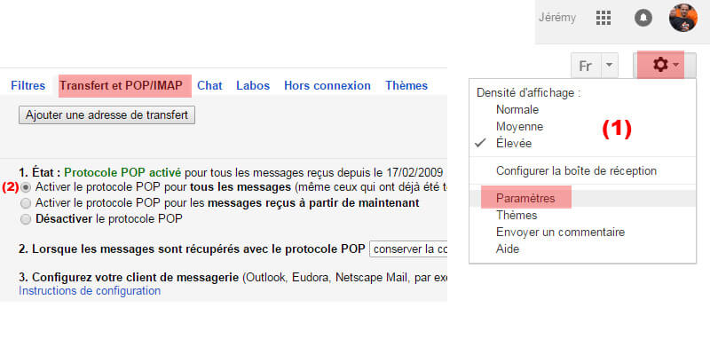 Config gmail