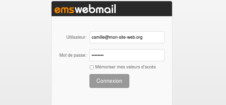 Connexion webmail