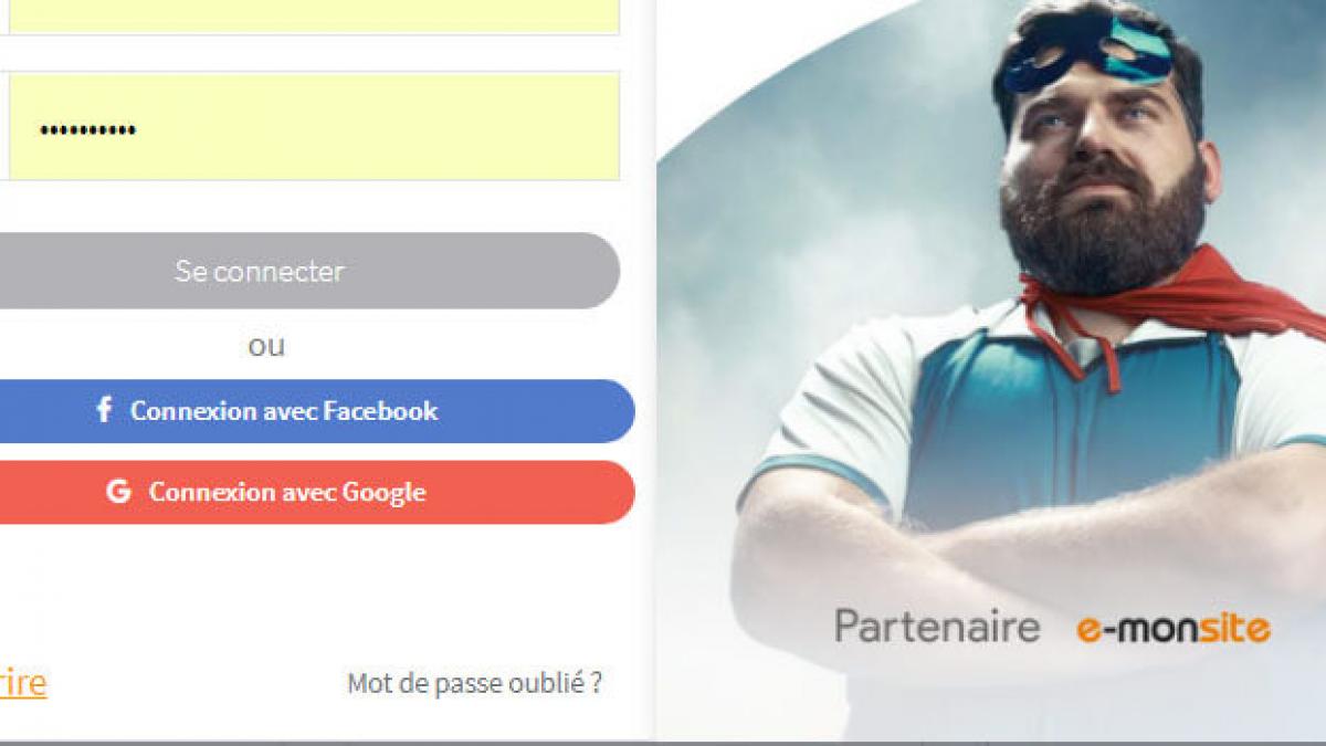 Se connecter à e-monsite avec un compte Facebook ou Google